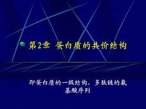 第3章蛋白质的共价结构.ppt