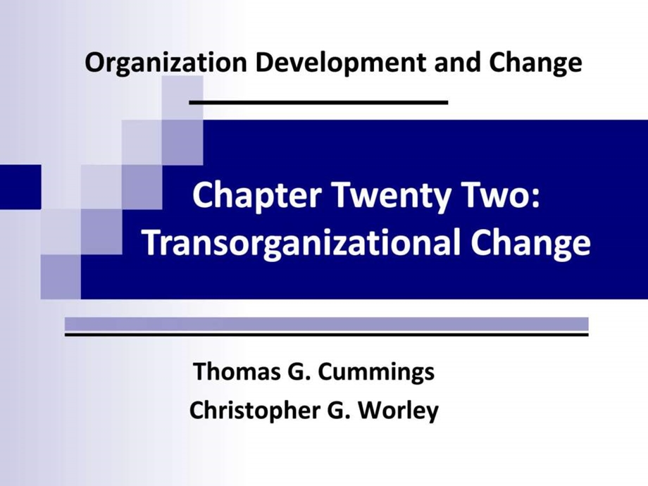 组织的变革与发展英文版第二十二章.ppt_第1页