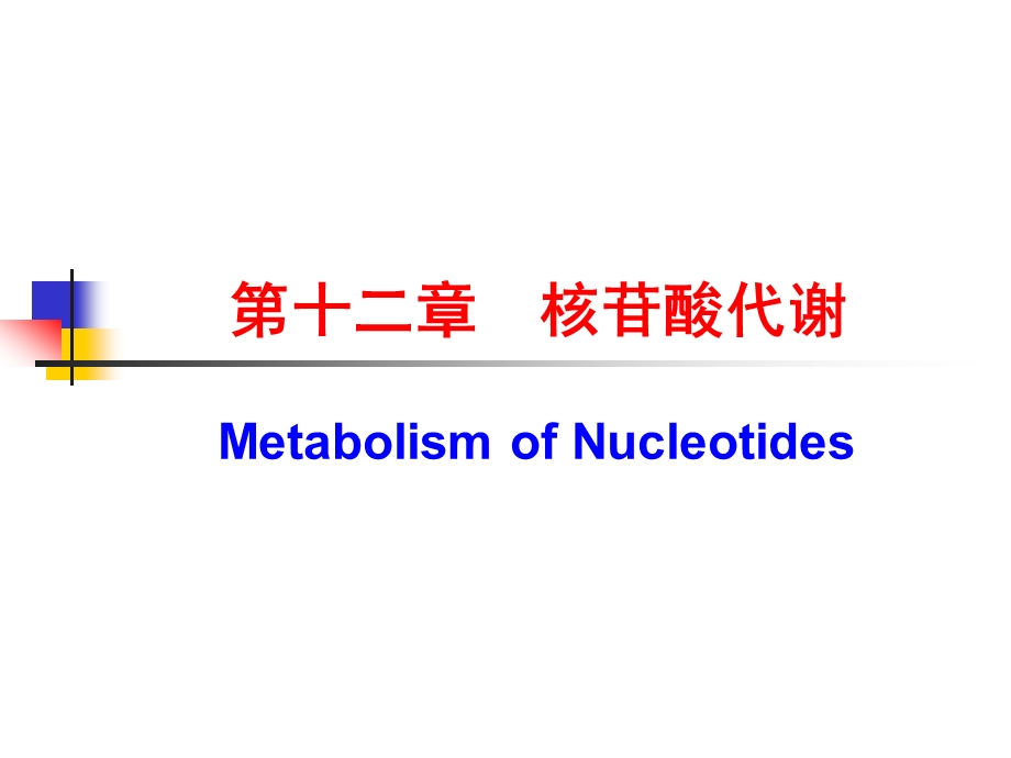 第十二章核苷酸代谢.ppt_第1页