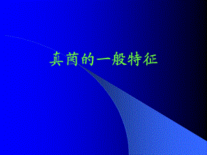 真菌的一般特征.ppt