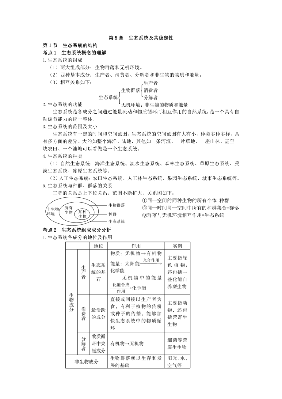 生态系统及其稳定性(备课).doc_第1页