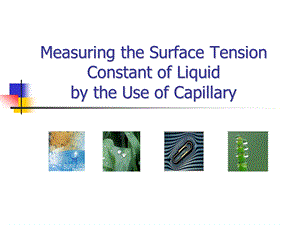 用毛细管升高法测液体的表面张力系数.ppt