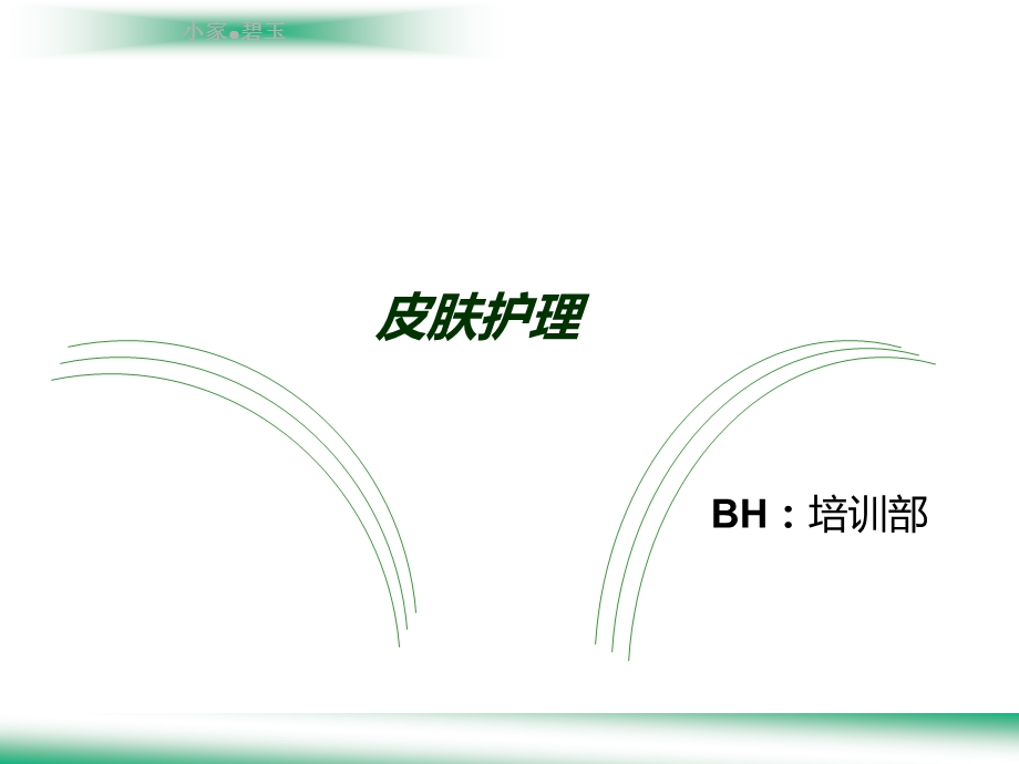 皮肤护理BH培训部.ppt_第1页