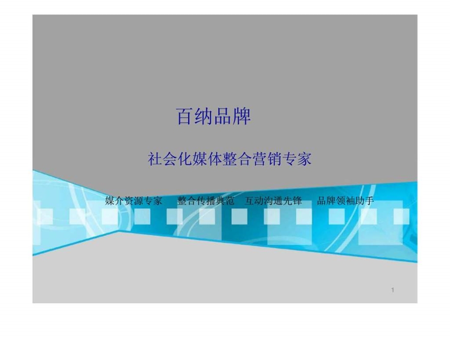 成都百纳品牌营销策划有限公司社会化营销.ppt_第1页