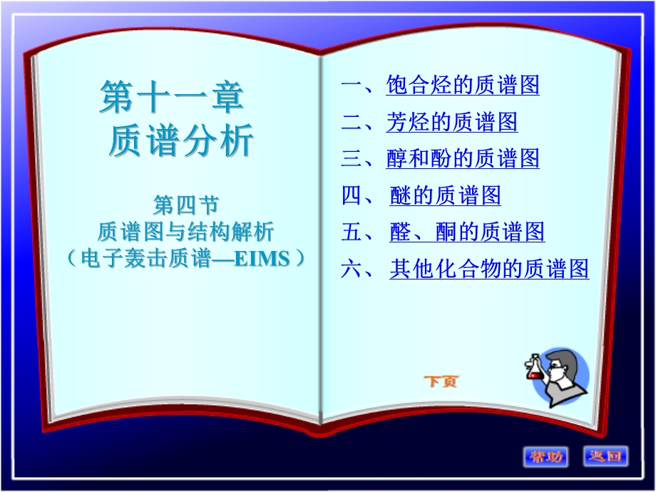 第四部分质谱图与结构解析第十一部分质谱分析教学课件.ppt_第1页