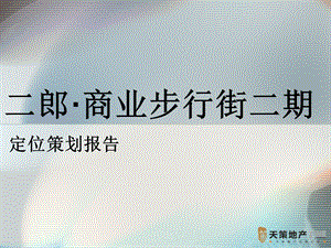 重庆市二郎商业步行街二期定位策划报告96P.ppt