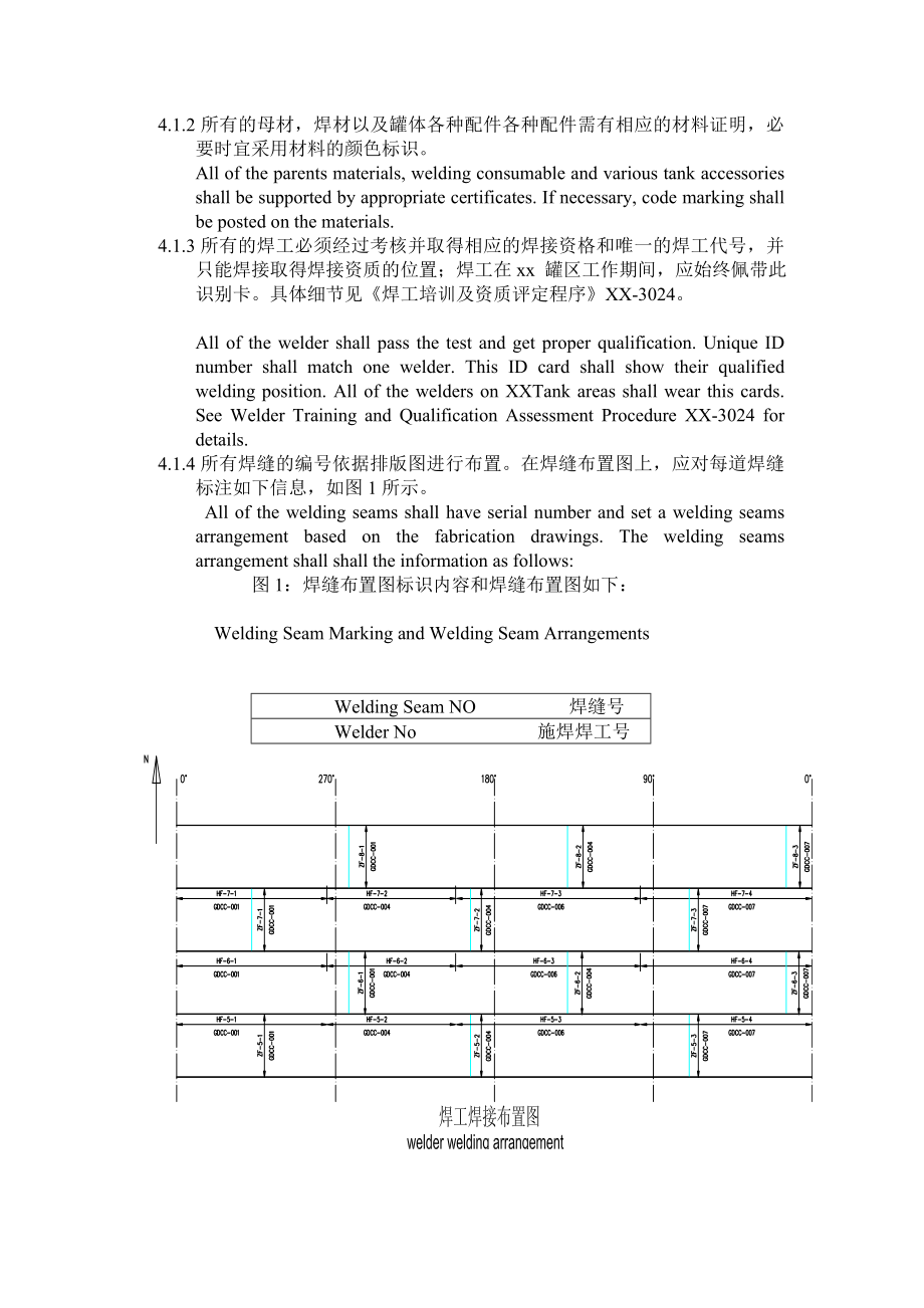 xx罐区焊缝追踪程序WeldingSeamTraceabilityControlProcedure中英对照.doc_第3页