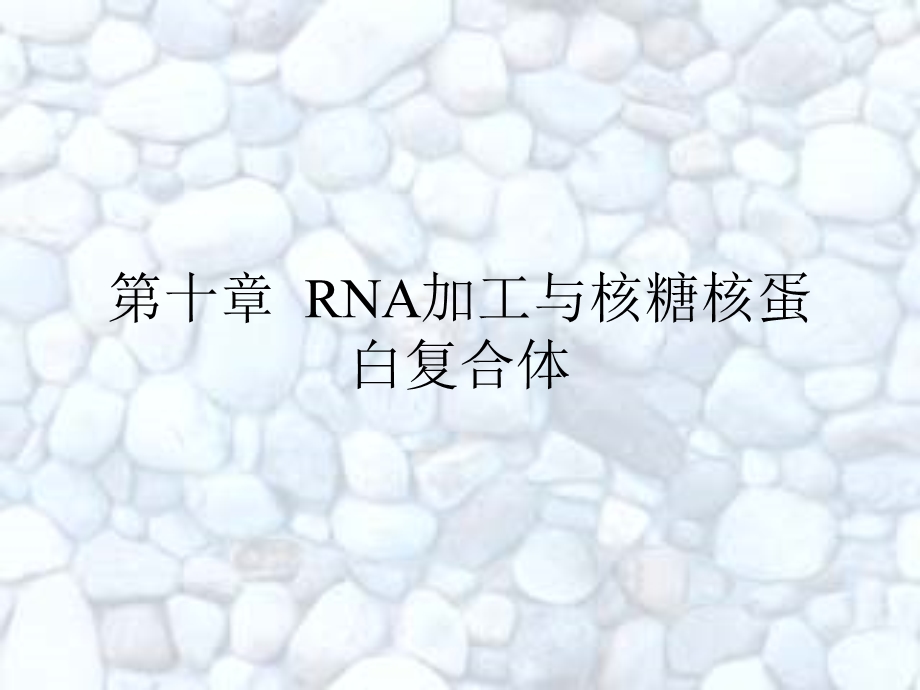 第十章RNA加工与核糖核蛋白复合体.ppt_第1页