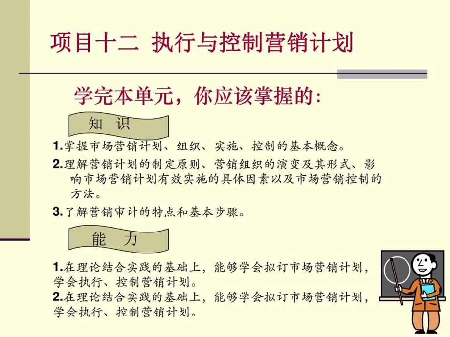 项目十二执行与控制营销计划图文.ppt.ppt_第1页