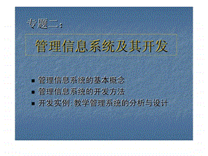 专题二管理信息系统及其开发.ppt