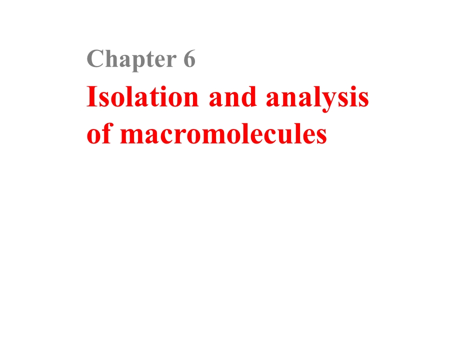 基因工程第6章大分子的分离与分析.ppt_第1页