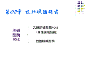 第62章抗胆碱酯酶药和胆碱酯酶复活药.ppt