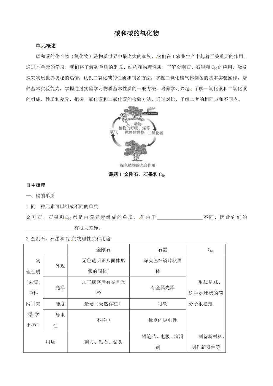 碳和碳的化合物.doc_第1页