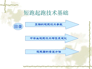 短跑技术基础知识精品教育.ppt