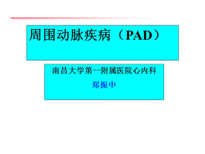 周围动脉疾病PAD.ppt