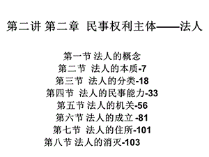 第二讲第二章民事权利主之法人精简版.ppt