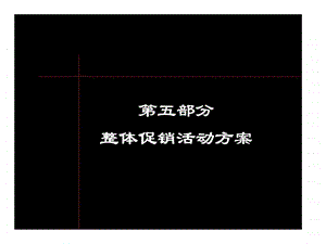 第五部分整体促销活动方案.ppt