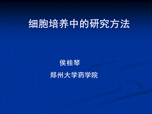 细胞培养中的研究方法.ppt