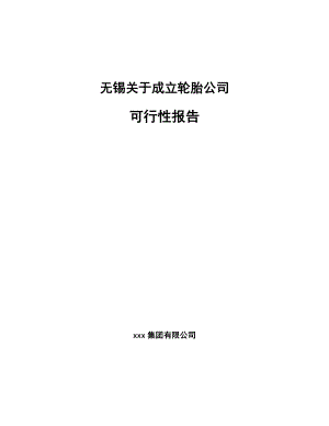 X X关于成立轮胎公司报告.docx