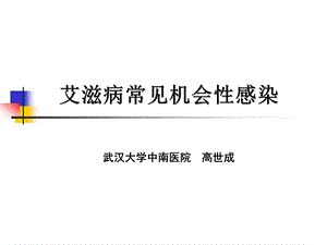 艾滋病常见机会性感染.ppt