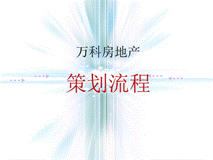 万科房地产策划流程.ppt