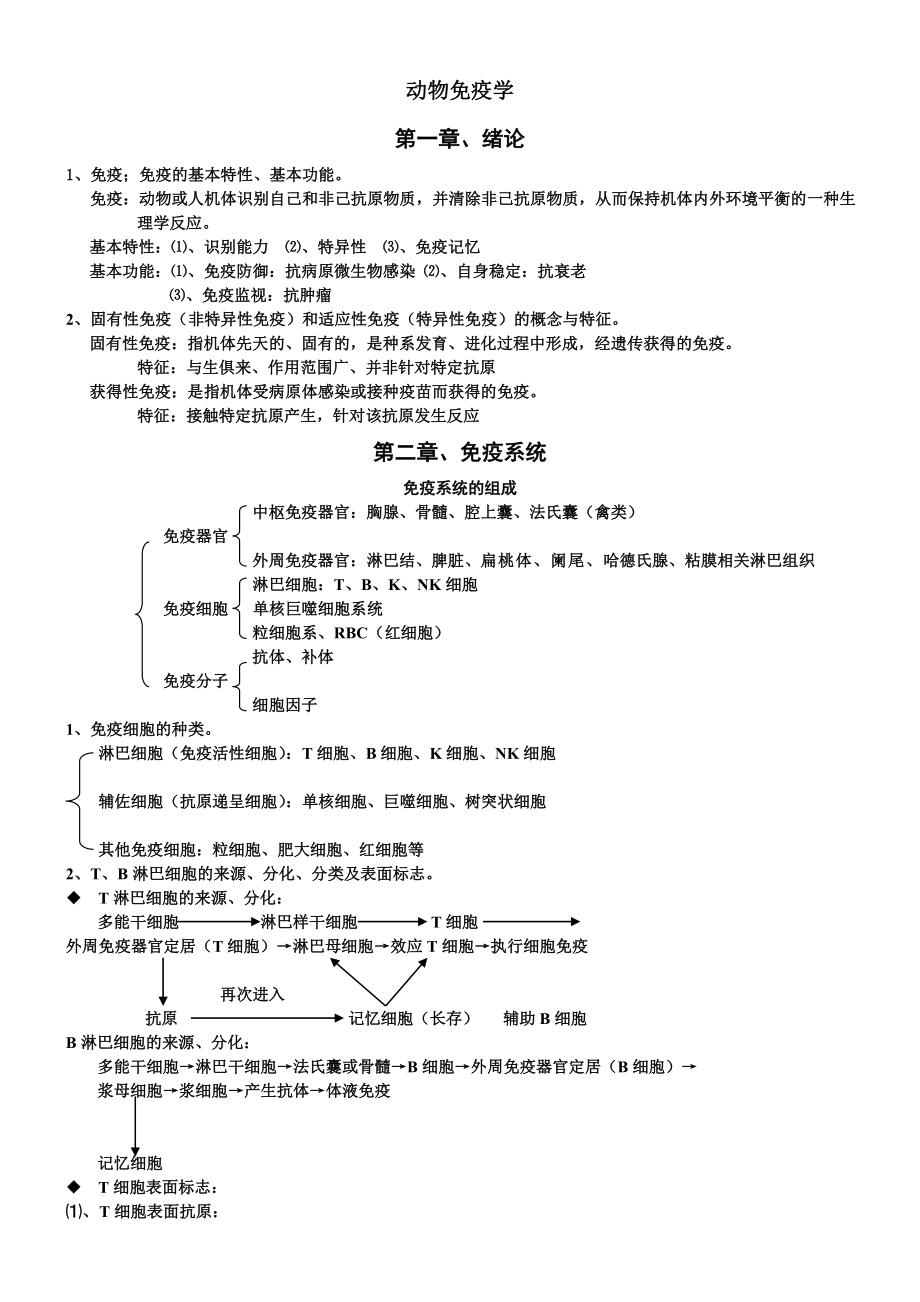 (整理)动物免疫学.doc_第1页