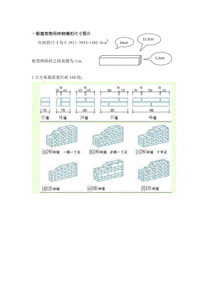 一般建筑物用砖砌墙的尺寸图片.docx