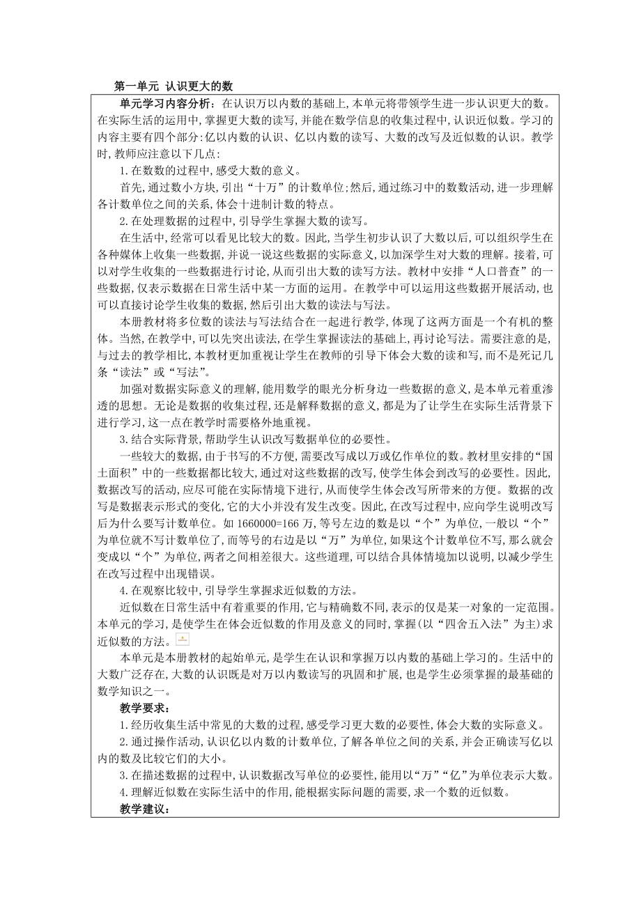 2020年新北师大版--四年级数学上册-全册教案--表格式.docx_第1页