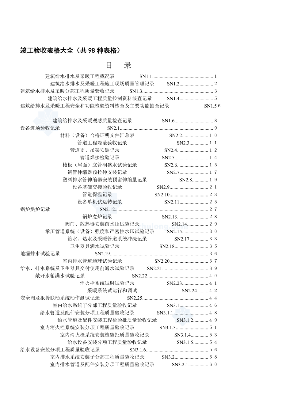 h竣工验收表格资料大全secret.doc_第1页