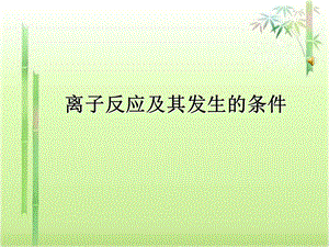 《离子反应及其发生的条件》课件.ppt