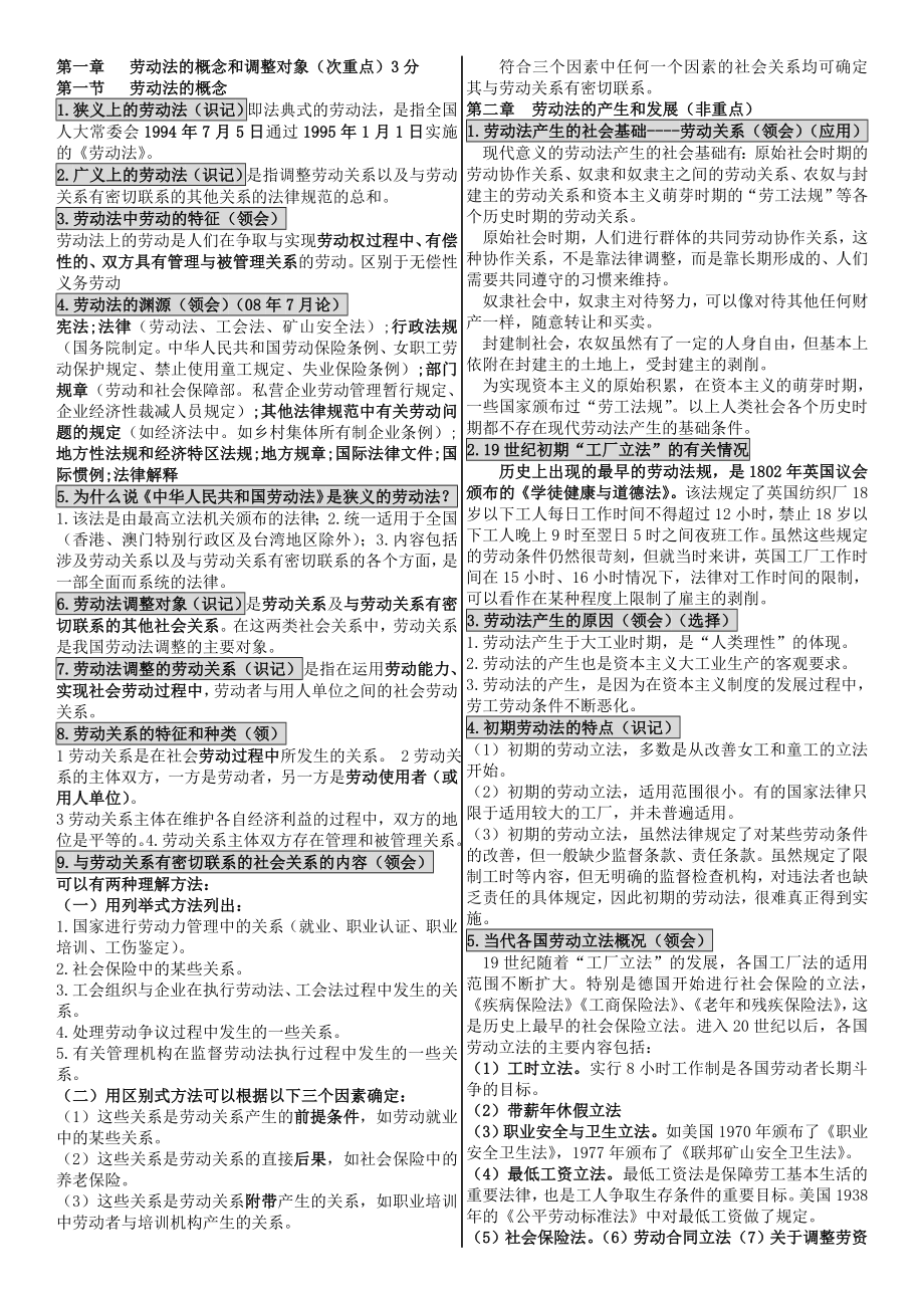 -劳动法-复习资料.doc_第1页