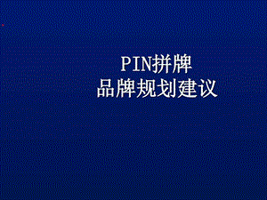 策划案例蓝道拼牌休闲服品牌规划方案.ppt