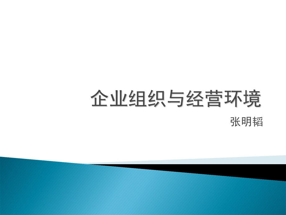 《企业组织与经营环境》课件.ppt_第1页