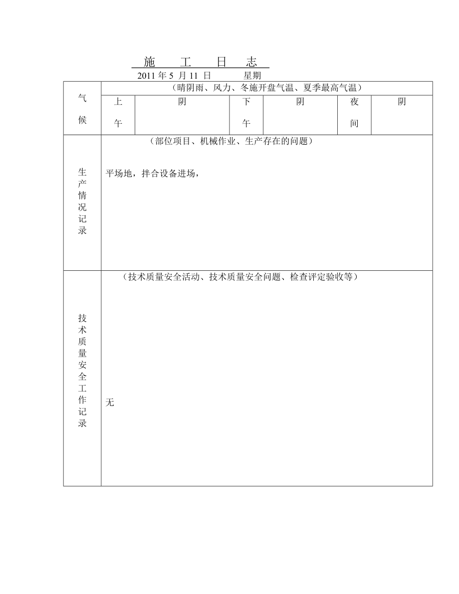 w市政公路工程施工日志.doc_第3页