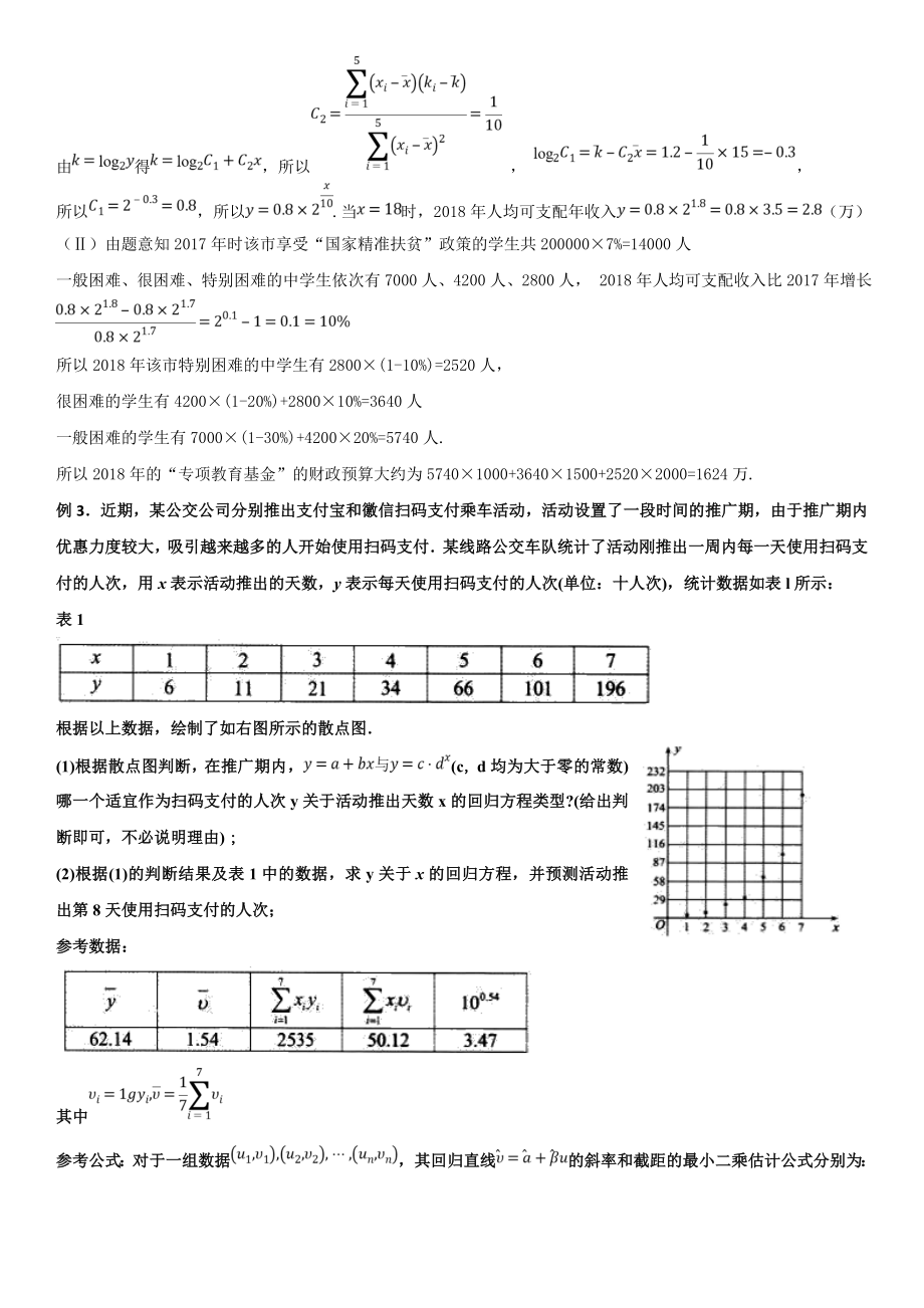 (完整版)线性回归方程——非线性方程转化为线性方程.doc_第3页