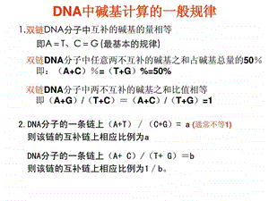 DNA中碱基计算的一般规律.ppt.ppt