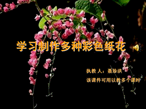 七年级劳技课彩色纸花的制作课件.ppt