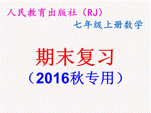 七年级上册数学期末复习课件(专用).ppt