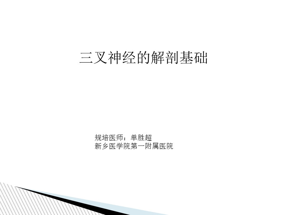 三叉神经的解剖基础.ppt_第1页