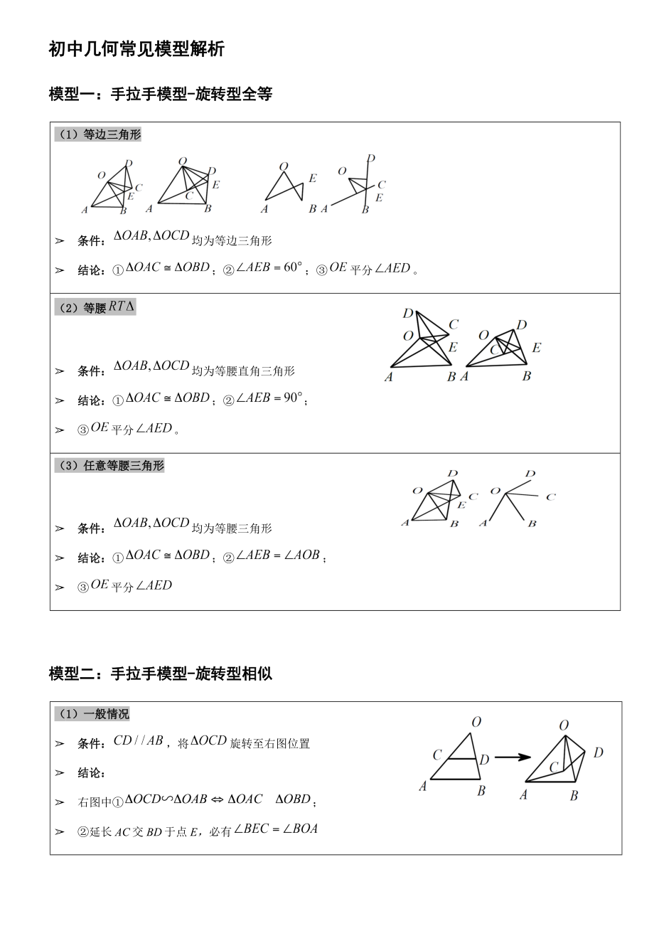 (完整版)中考数学常见几何模型简介.doc_第1页