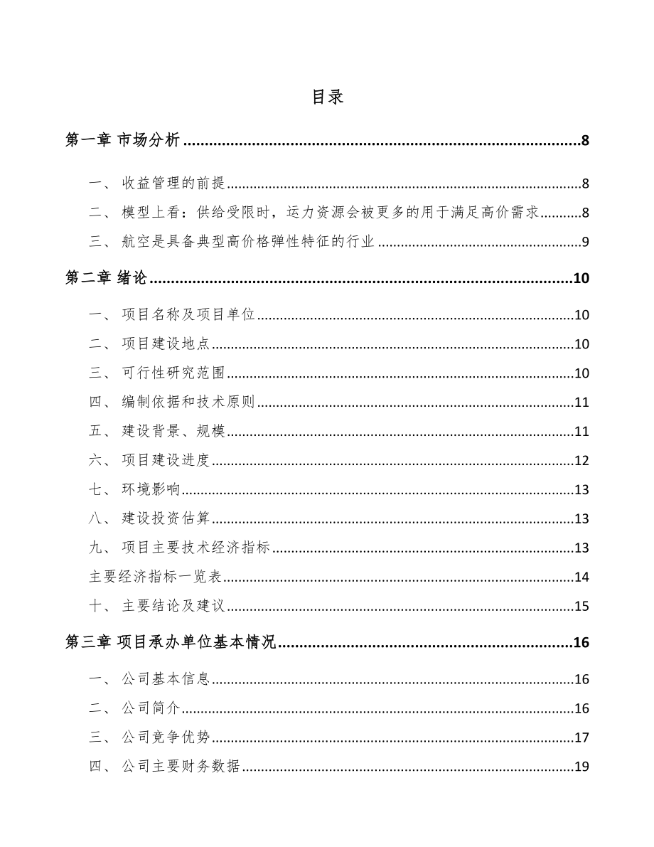 X X 航空项目可行性研究报告.docx_第2页