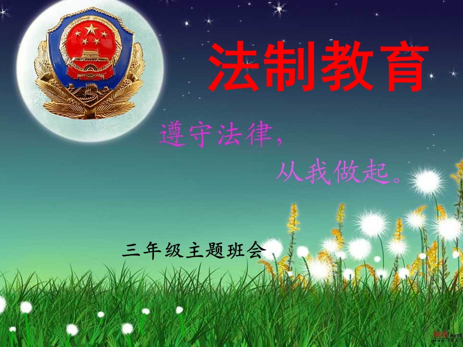 三年级尊崇法治敬畏法律主题班会.ppt