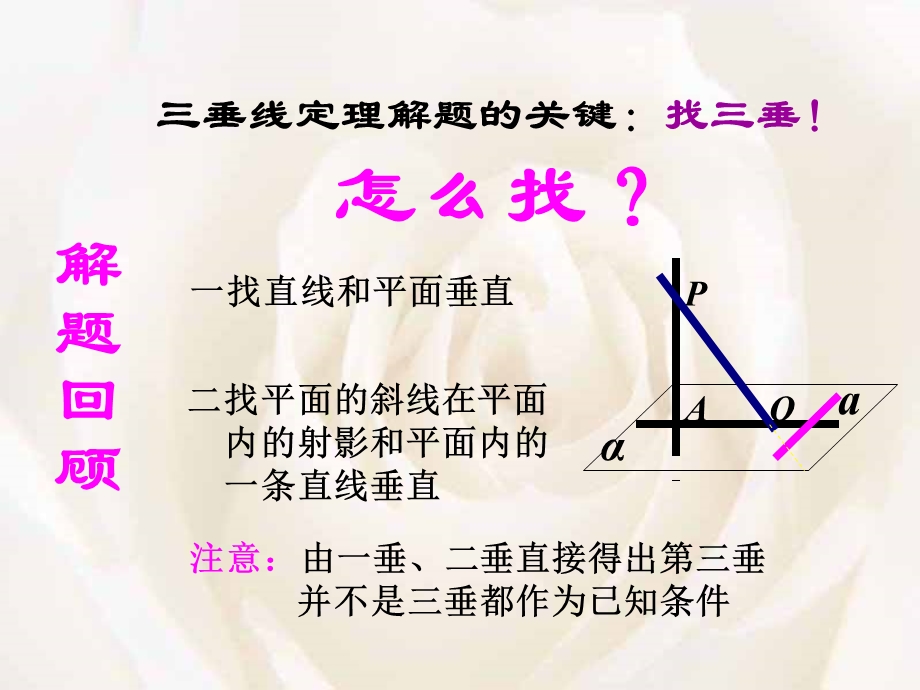 三垂线定理逆定理证明和应用求二面角.ppt_第2页