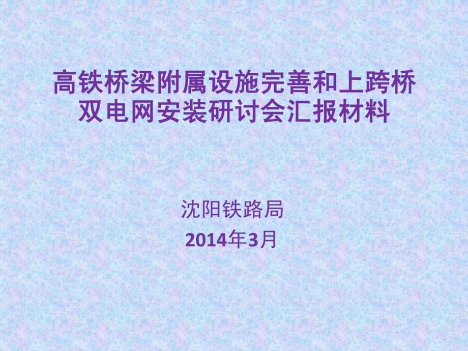 高铁桥梁附属检查等设施完善和上跨桥双电网安装研讨会....ppt.ppt_第1页