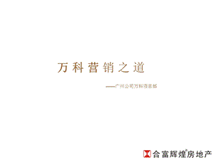 万科营销之道(演讲稿)分公司.ppt