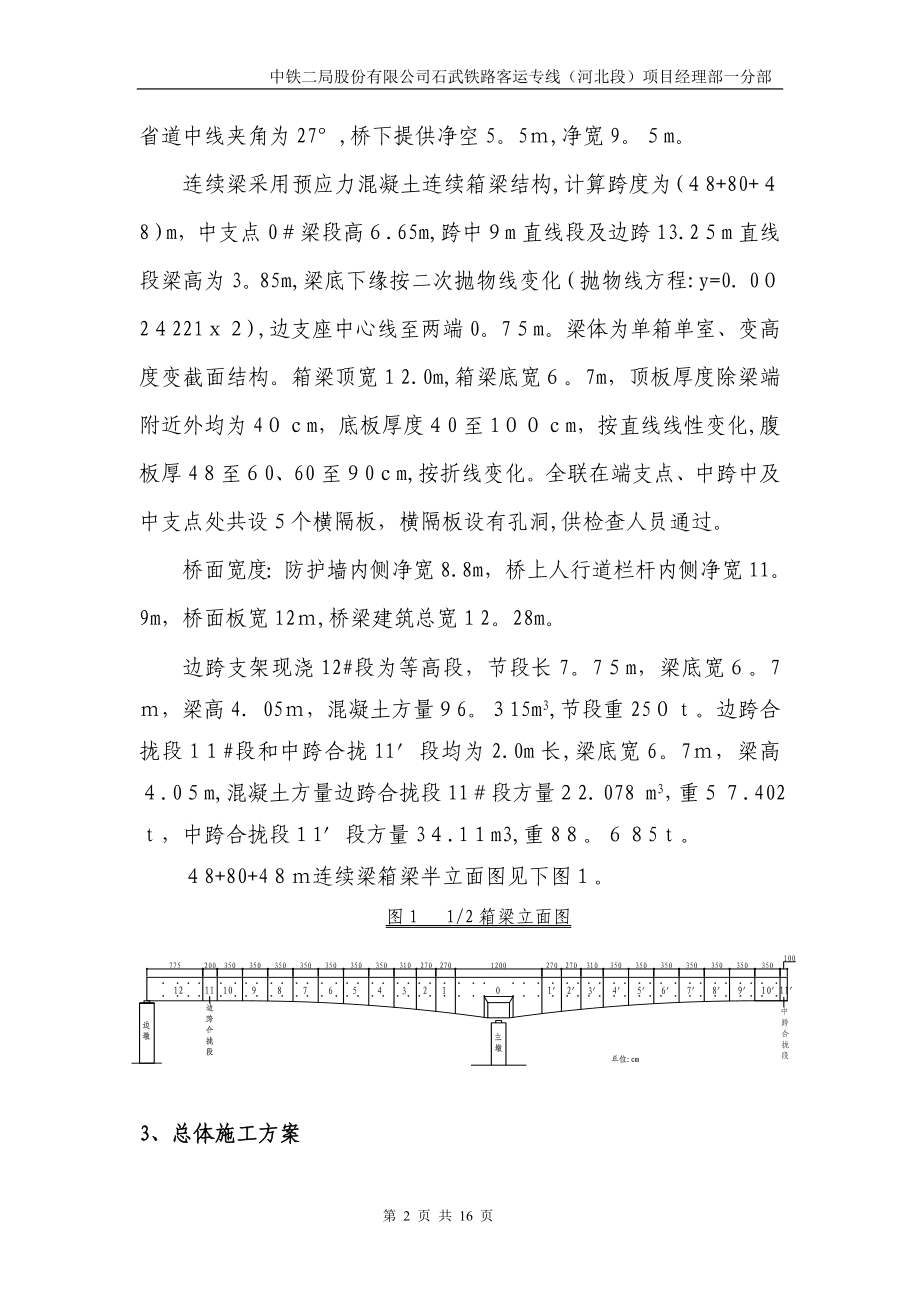 48+80+48m连续梁合拢段及体系转换施工技术方案(同名14645).doc_第2页