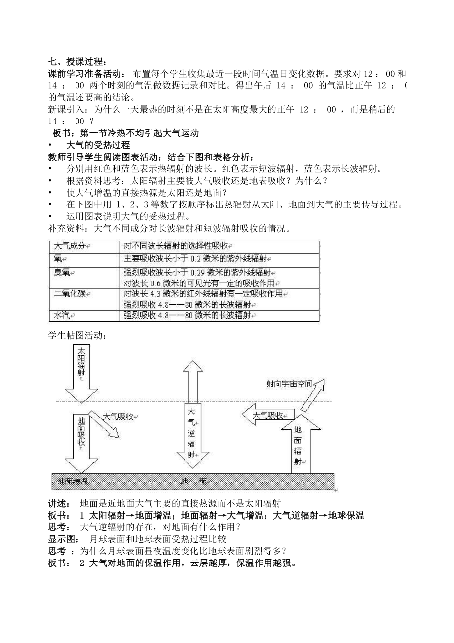 第一节冷热不均引起大气运动教学设计.doc_第3页