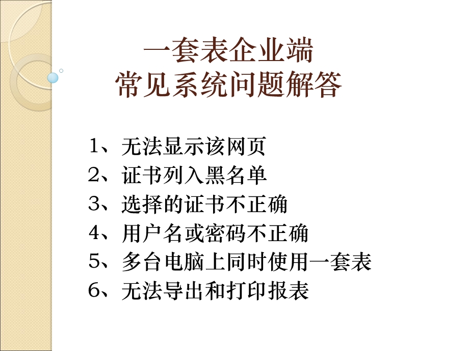 一套表企业端常见系统问题解答.ppt_第1页