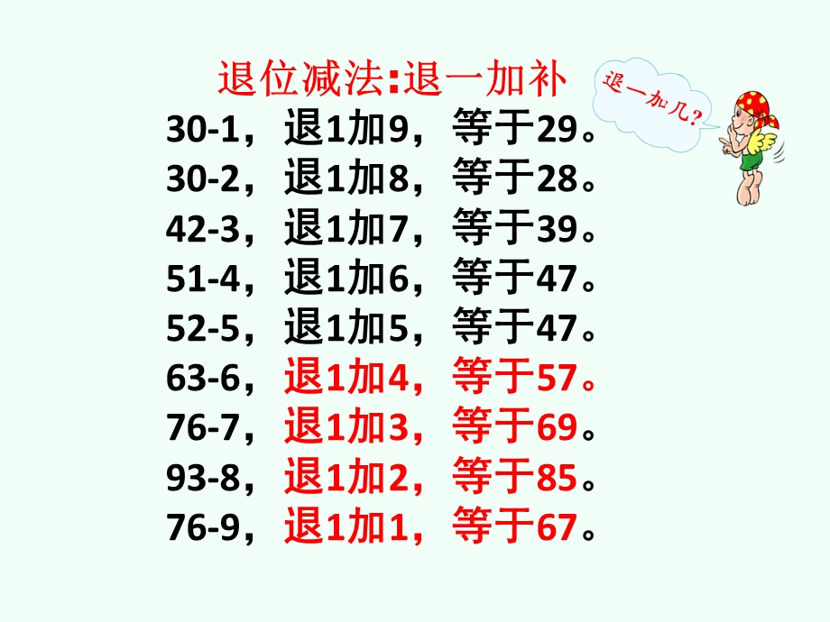 一年级数学下册退位减法速算.ppt_第3页