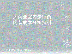 万达大商业内装成本要点分析.ppt